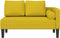 vidaXL - Chaise - longue - met - kussens - fluweel - geel