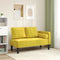 vidaXL - Chaise - longue - met - kussens - fluweel - geel