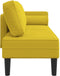 vidaXL - Chaise - longue - met - kussens - fluweel - geel