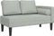 vidaXL - Chaise - longue - met - kussens - fluweel - lichtgrijs