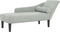 vidaXL - Chaise - longue - met - kussens - fluweel - lichtgrijs