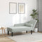 vidaXL - Chaise - longue - met - kussens - fluweel - lichtgrijs