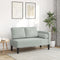 vidaXL - Chaise - longue - met - kussens - fluweel - lichtgrijs