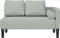 vidaXL - Chaise - longue - met - kussens - fluweel - lichtgrijs