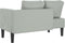 vidaXL - Chaise - longue - met - kussens - fluweel - lichtgrijs