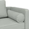 vidaXL - Chaise - longue - met - kussens - fluweel - lichtgrijs