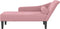 vidaXL - Chaise - longue - met - kussens - fluweel - roze
