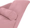 vidaXL - Chaise - longue - met - kussens - fluweel - roze