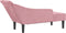 vidaXL - Chaise - longue - met - kussens - fluweel - roze