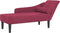vidaXL - Chaise - longue - met - kussens - fluweel - wijnrood