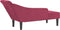 vidaXL - Chaise - longue - met - kussens - fluweel - wijnrood