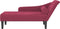 vidaXL - Chaise - longue - met - kussens - fluweel - wijnrood
