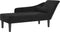 vidaXL - Chaise - longue - met - kussens - fluweel - zwart