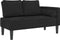vidaXL - Chaise - longue - met - kussens - fluweel - zwart