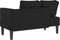 vidaXL - Chaise - longue - met - kussens - fluweel - zwart