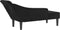 vidaXL - Chaise - longue - met - kussens - fluweel - zwart