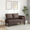 vidaXL - Chaise - longue - met - kussens - kunstleer - bruin