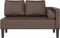 vidaXL - Chaise - longue - met - kussens - kunstleer - bruin
