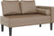 vidaXL - Chaise - longue - met - kussens - kunstleer - cappuccino