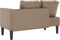 vidaXL - Chaise - longue - met - kussens - kunstleer - cappuccino