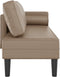vidaXL - Chaise - longue - met - kussens - kunstleer - cappuccino