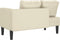 vidaXL - Chaise - longue - met - kussens - kunstleer - crème
