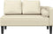 vidaXL - Chaise - longue - met - kussens - kunstleer - crème