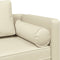 vidaXL - Chaise - longue - met - kussens - kunstleer - crème
