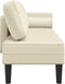 vidaXL - Chaise - longue - met - kussens - kunstleer - crème