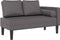 vidaXL - Chaise - longue - met - kussens - kunstleer - grijs