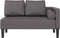 vidaXL - Chaise - longue - met - kussens - kunstleer - grijs