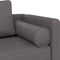 vidaXL - Chaise - longue - met - kussens - kunstleer - grijs