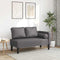 vidaXL - Chaise - longue - met - kussens - kunstleer - grijs