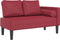 vidaXL - Chaise - longue - met - kussens - kunstleer - wijnrood