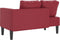 vidaXL - Chaise - longue - met - kussens - kunstleer - wijnrood
