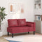 vidaXL - Chaise - longue - met - kussens - kunstleer - wijnrood