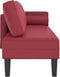 vidaXL - Chaise - longue - met - kussens - kunstleer - wijnrood