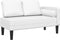 vidaXL - Chaise - longue - met - kussens - kunstleer - wit
