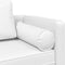 vidaXL - Chaise - longue - met - kussens - kunstleer - wit