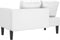 vidaXL - Chaise - longue - met - kussens - kunstleer - wit