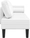 vidaXL - Chaise - longue - met - kussens - kunstleer - wit
