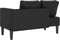 vidaXL - Chaise - longue - met - kussens - kunstleer - zwart