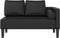 vidaXL - Chaise - longue - met - kussens - kunstleer - zwart
