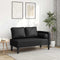 vidaXL - Chaise - longue - met - kussens - kunstleer - zwart
