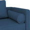 vidaXL - Chaise - longue - met - kussens - stof - blauw