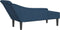 vidaXL - Chaise - longue - met - kussens - stof - blauw