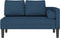 vidaXL - Chaise - longue - met - kussens - stof - blauw