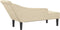 vidaXL - Chaise - longue - met - kussens - stof - crèmekleurig
