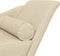 vidaXL - Chaise - longue - met - kussens - stof - crèmekleurig
