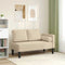 vidaXL - Chaise - longue - met - kussens - stof - crèmekleurig